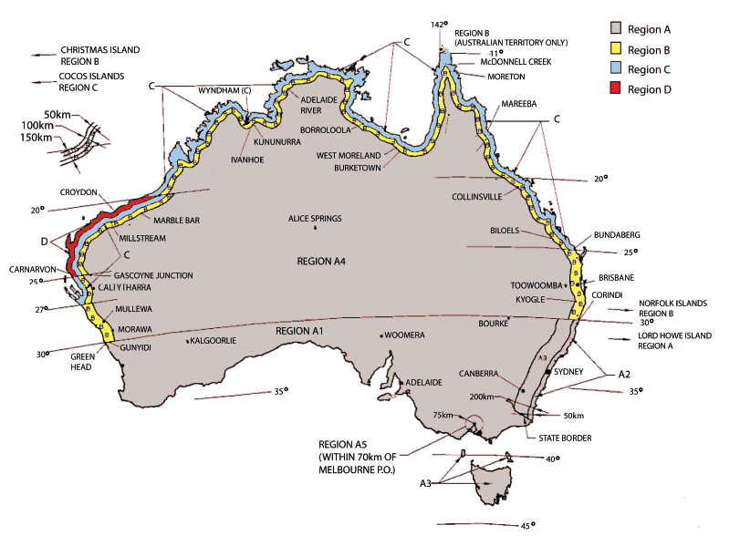 Wind Regions Australia