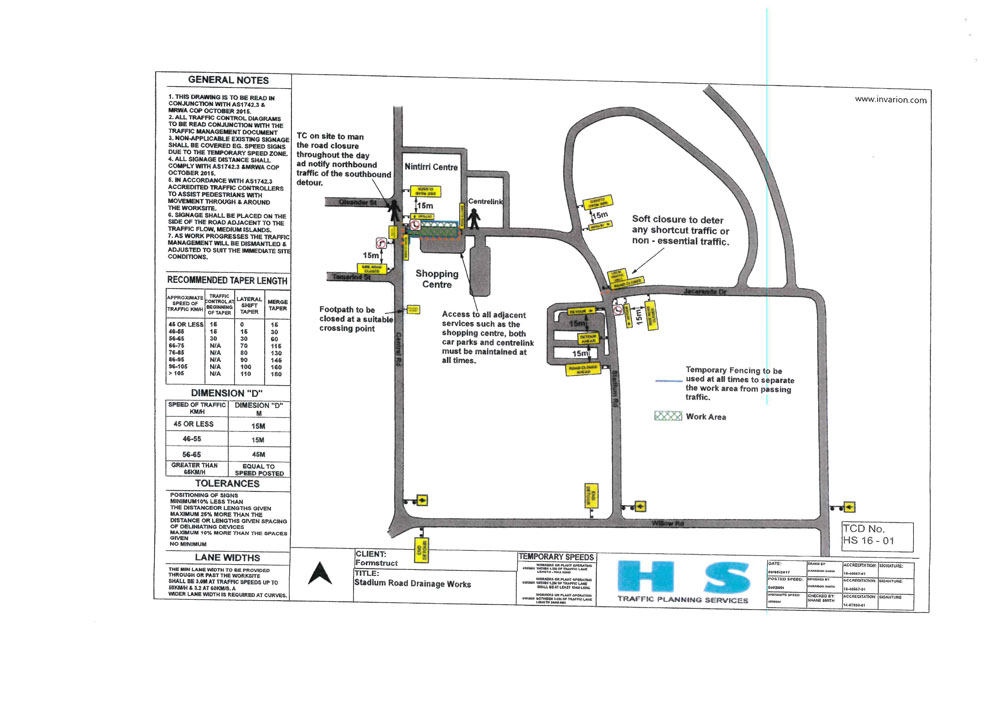 Notice of intention to carry out road closures - Tom Price 3