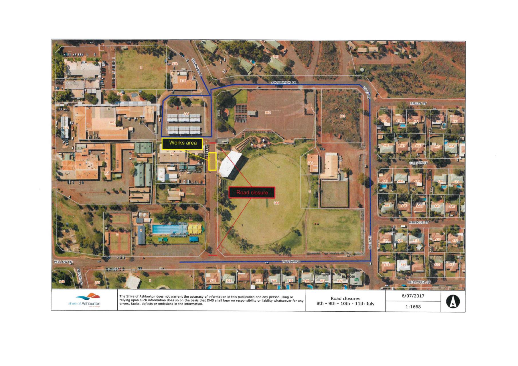 Notice of intention to carry out road closures - Tom Price 2