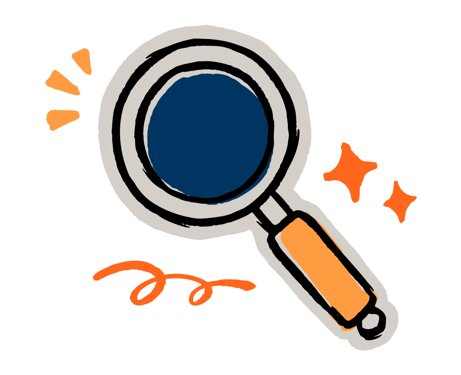 Magnifying glass illustration