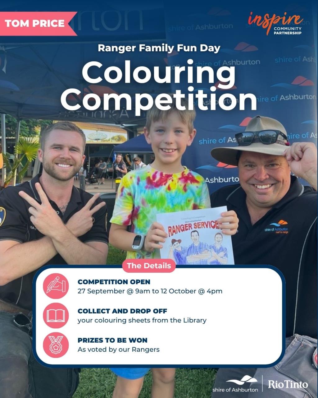 Tom Price Ranger Colouring in Competition