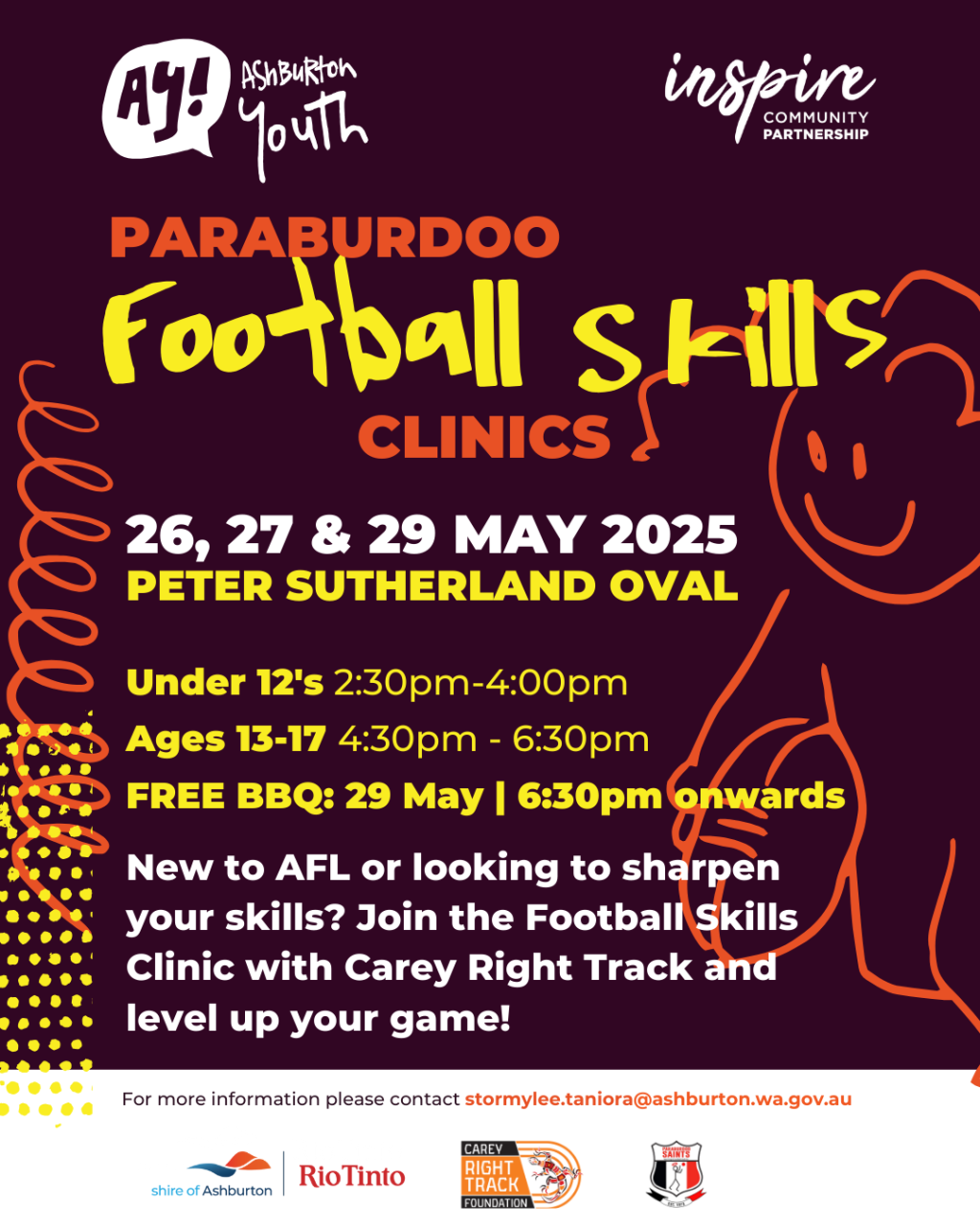 Carey Right Track Foundation AFL skills clinics