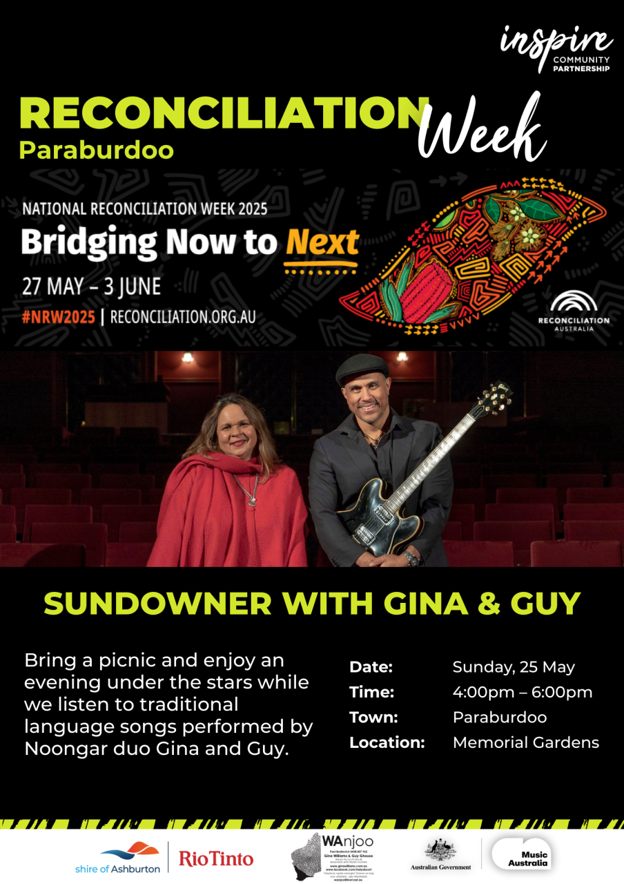 Paraburdoo Reconciliation Week- Sundowner with Gina and Guy