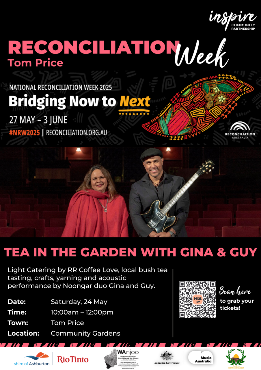 Tom Price Reconciliation Week - Tea in the Garden with Gina and Guy