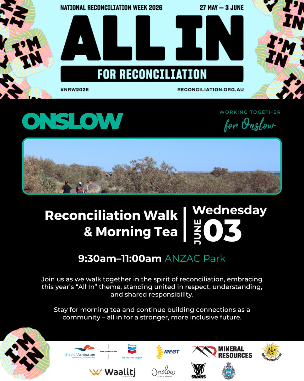 Onslow Reconciliation Walk & Morning Tea