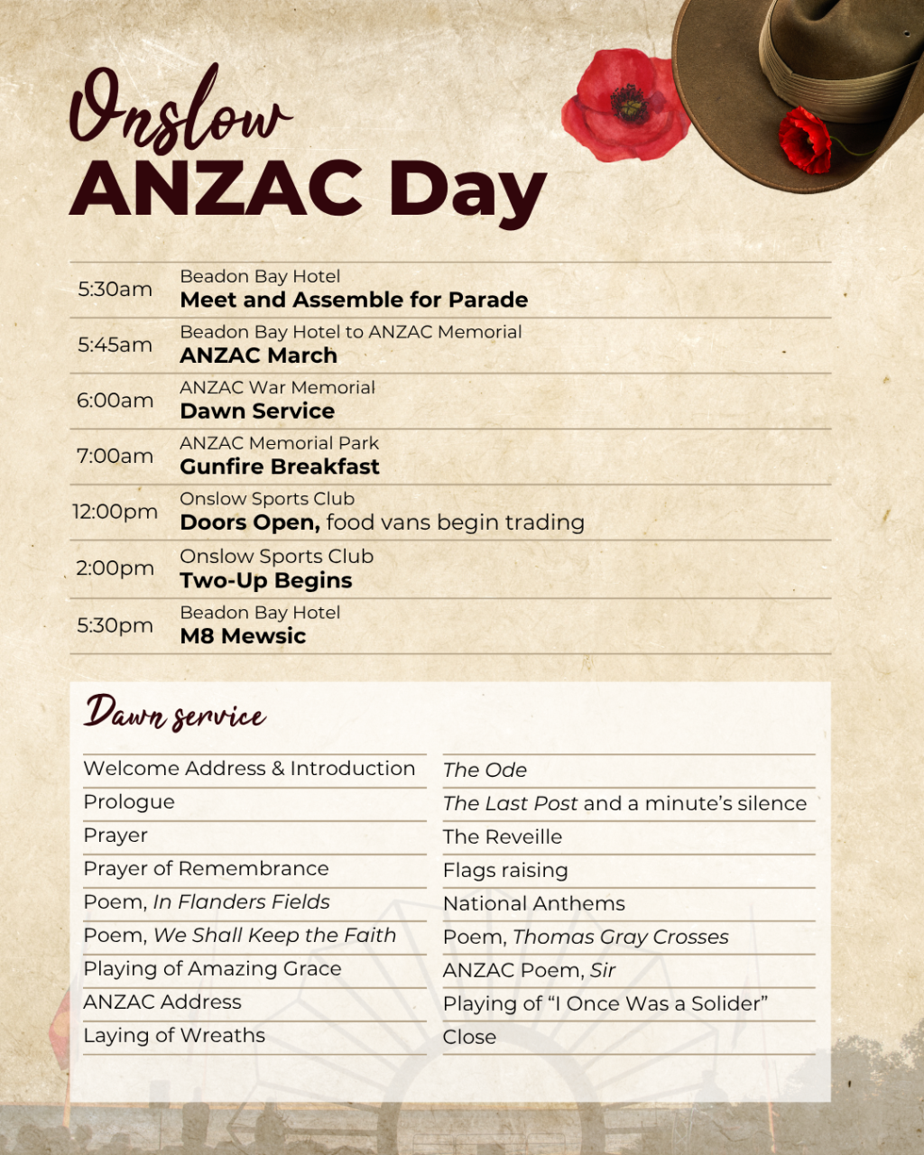 Onslow ANZAC Day