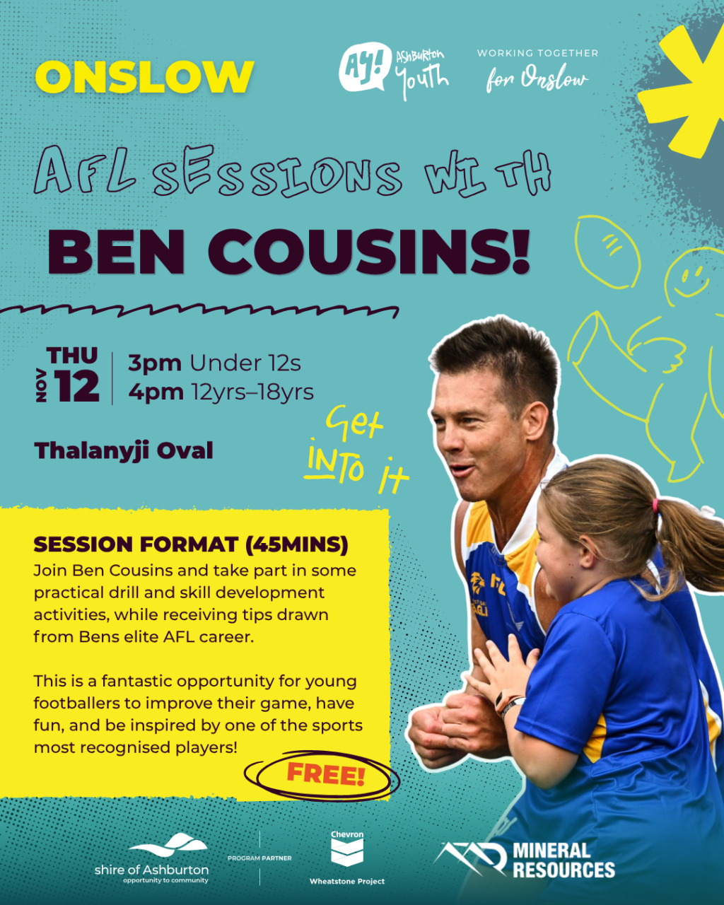 Onslow | Youth AFL Sessions with Ben Cousins