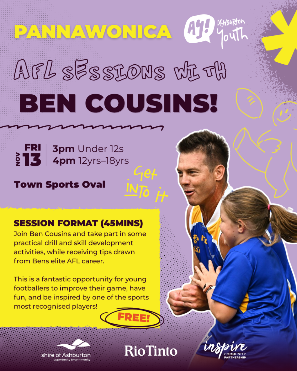 Pannawonica | Youth AFL Sessions with Ben Cousins