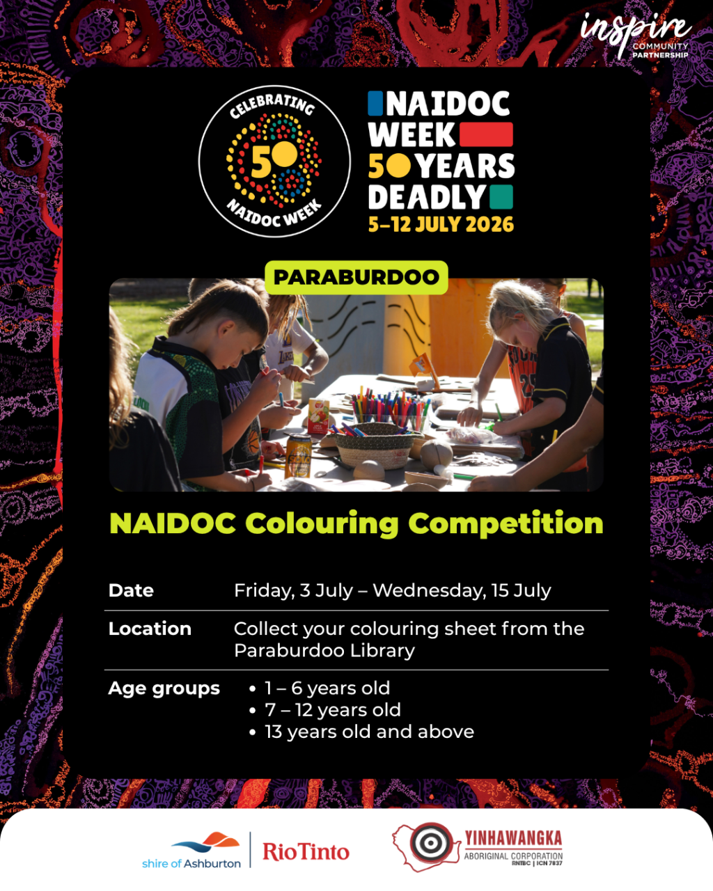 Paraburdoo NAIDOC Week – Colouring Competition