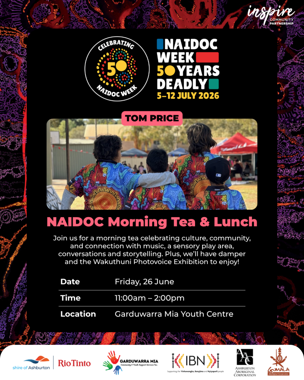 Tom Price NAIDOC Week – Morning Tea & Lunch