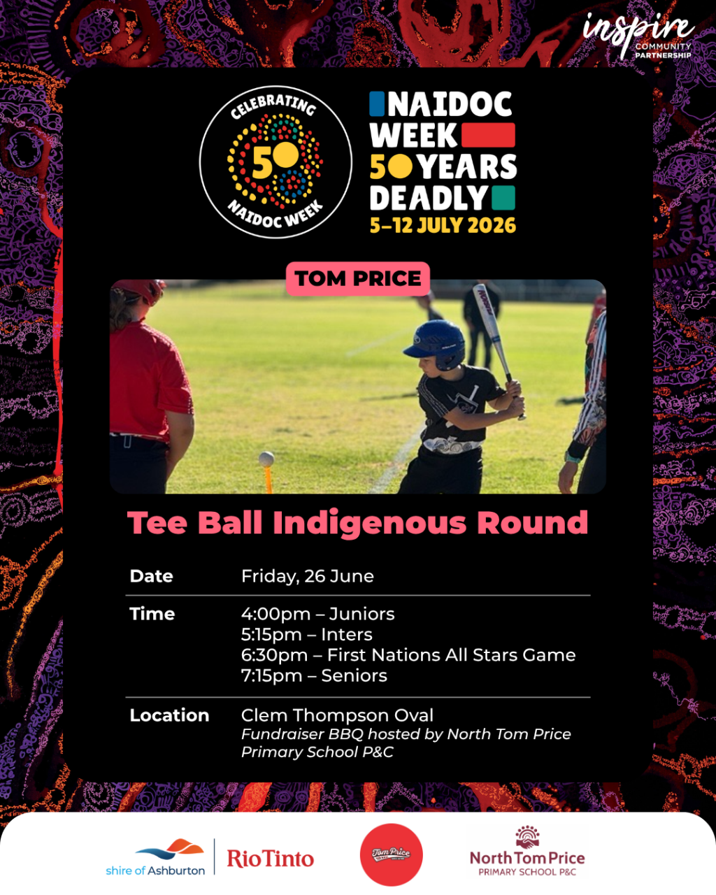 Tom Price NAIDOC Week – Tee Ball Indigenous Round