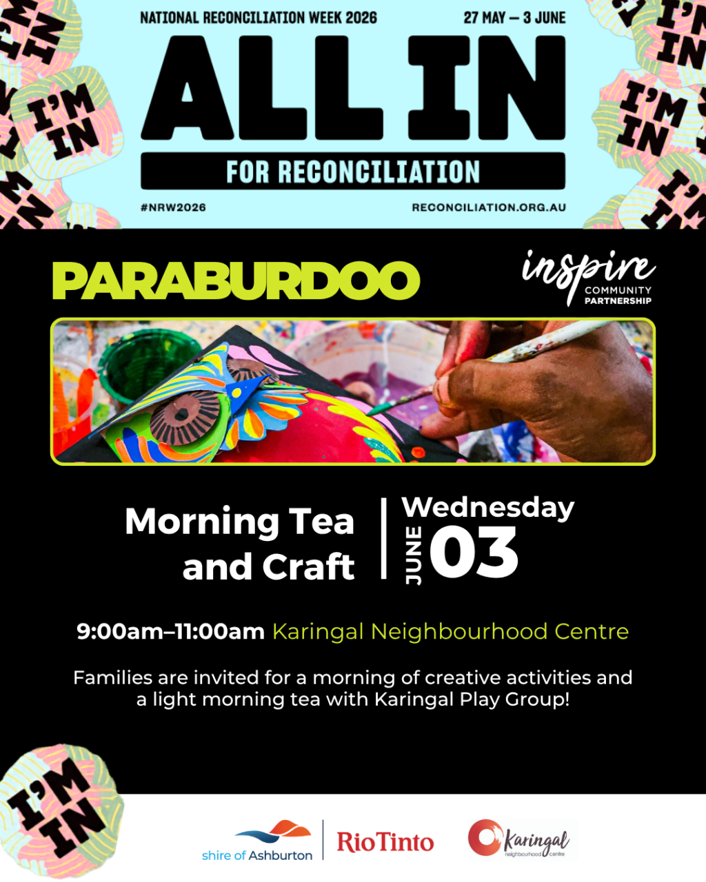 Paraburdoo Reconciliation Week Morning Tea and Craft
