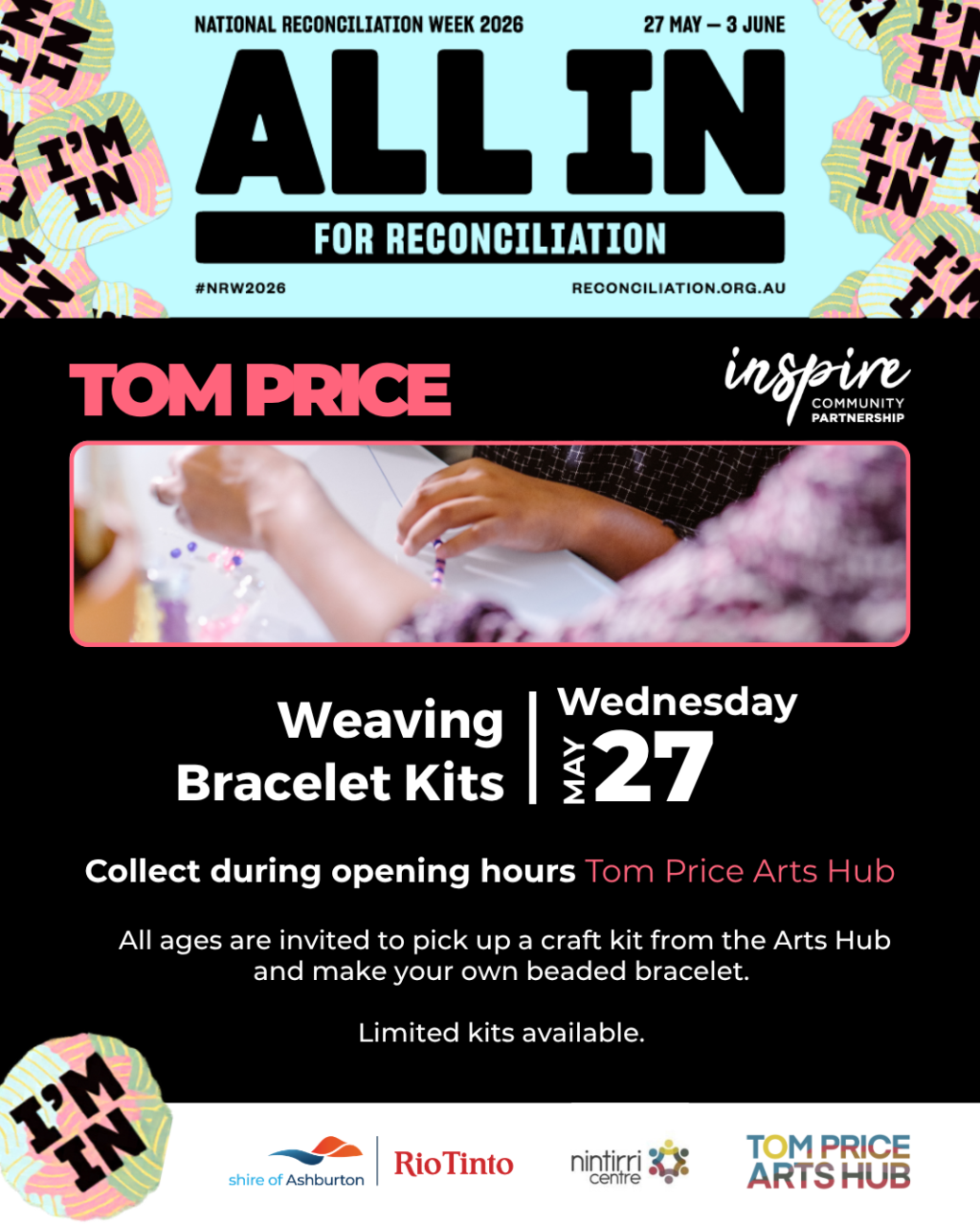 Tom Price Reconciliation Week Weaving Bracelet Kits