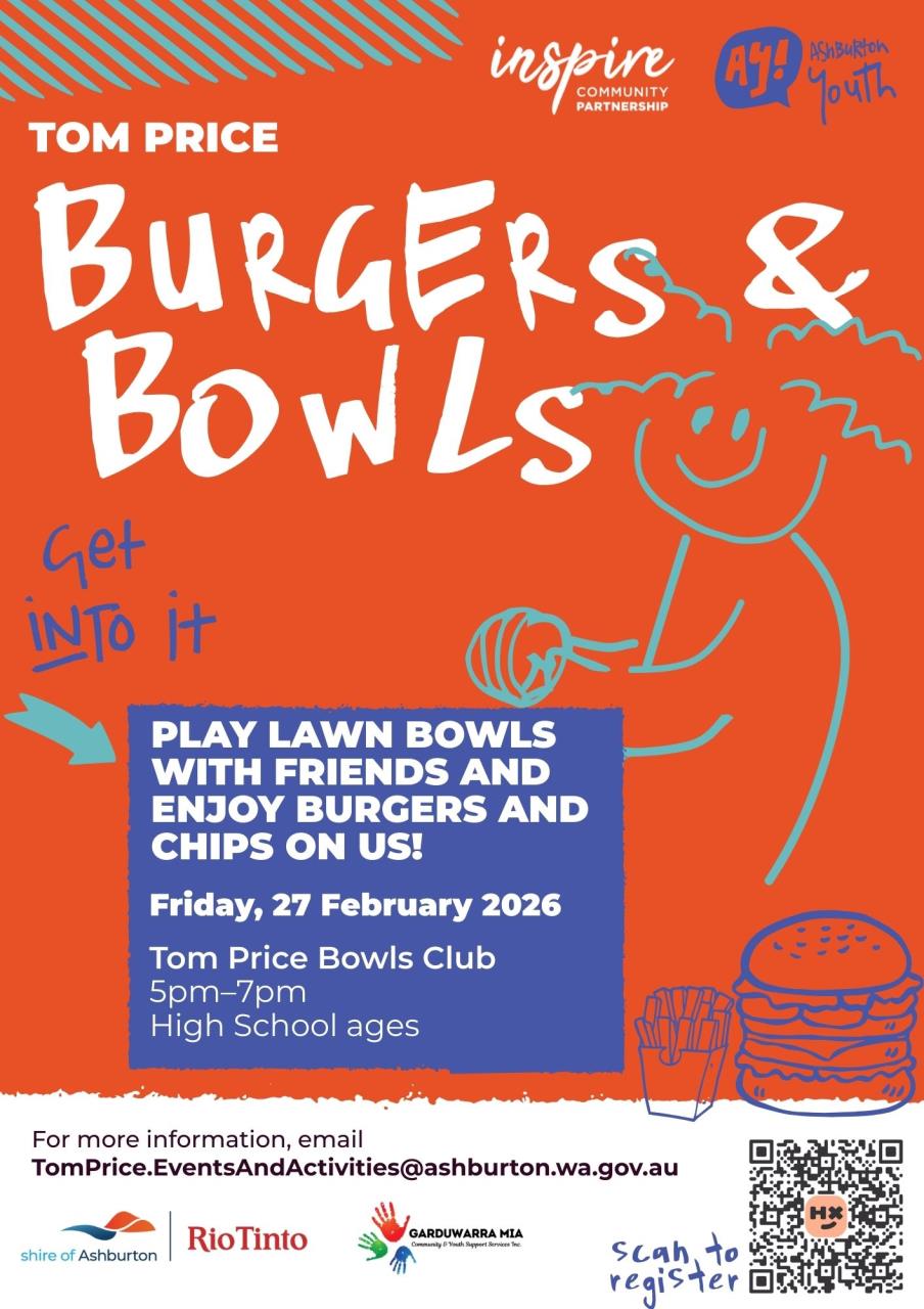 Tom Price Youth Burgers and Bowls