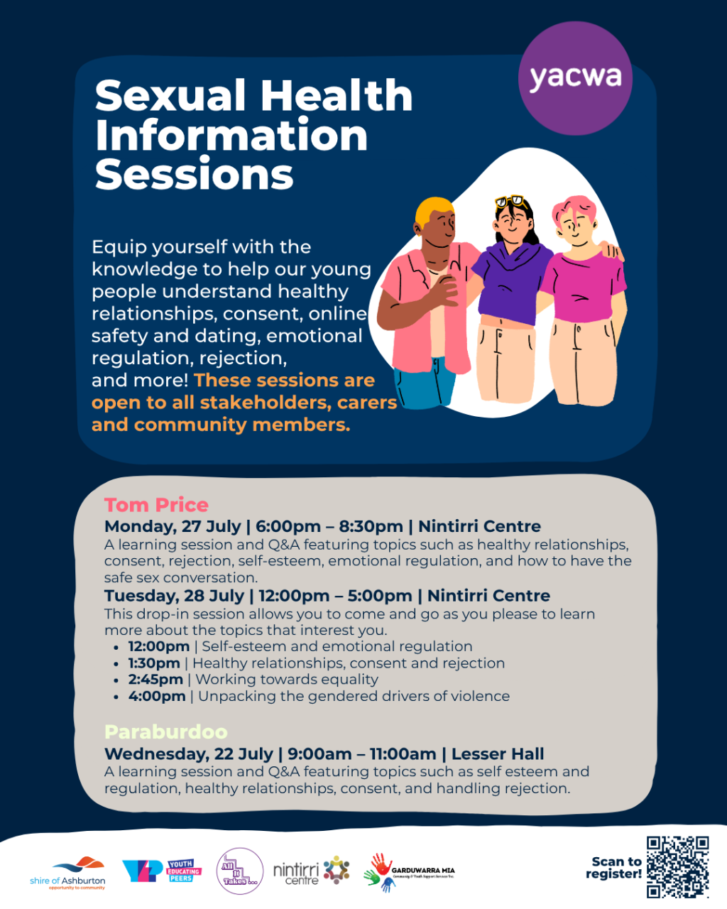 Paraburdoo YACWA Sexual Health Information Sessions
