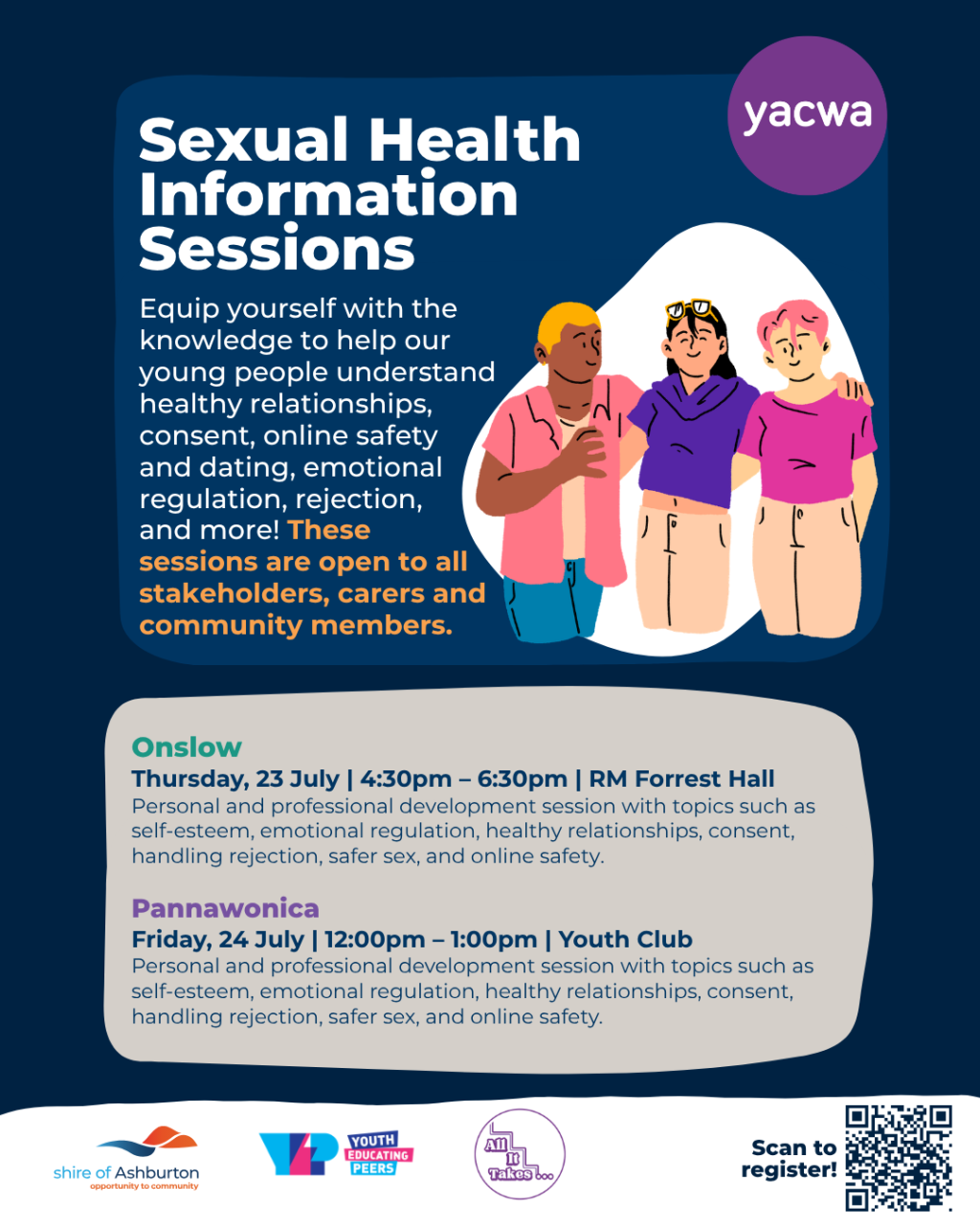 Onslow YACWA Sexual Health Information Sessions