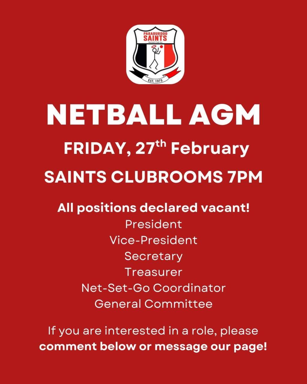 Paraburdoo Netball Club AGM