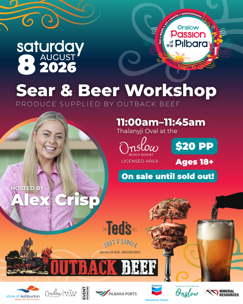 SOLD OUT - Sear & Beer with Alex Crisp