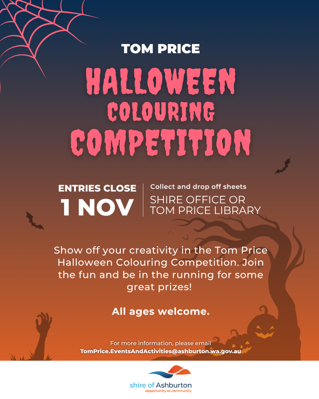 Tom Price Halloween Colouring Competition