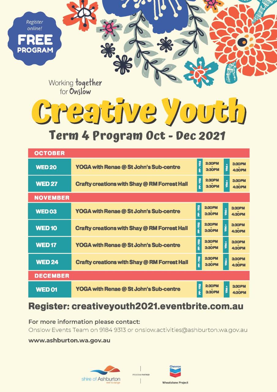 Creative Youth - Term 4 Program