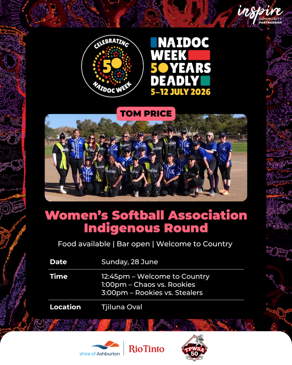 Tom Price NAIDOC Week – Women’s Softball Association Indigenous Round