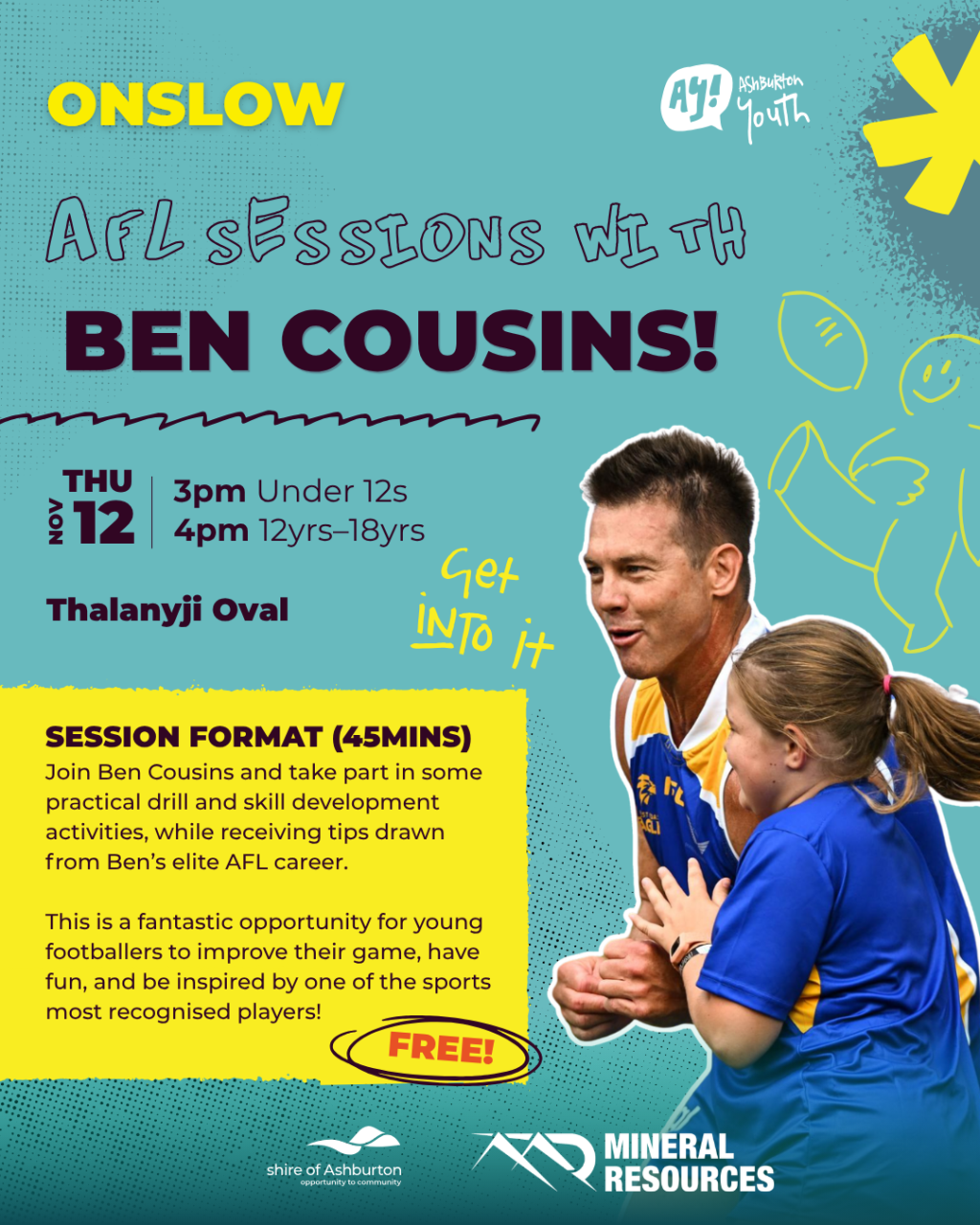 Onslow Youth AFL Sessions with Ben Cousins