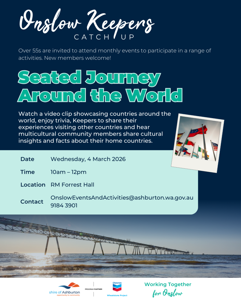 Onslow Keepers Seated Journey Around the World