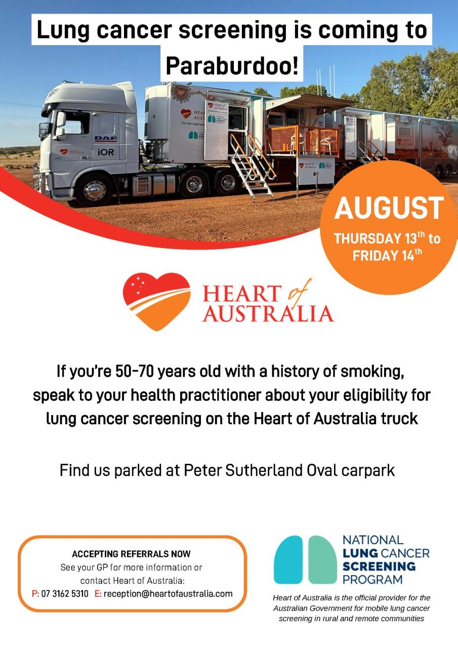 Heart of Australia Lung Cancer Screening Truck