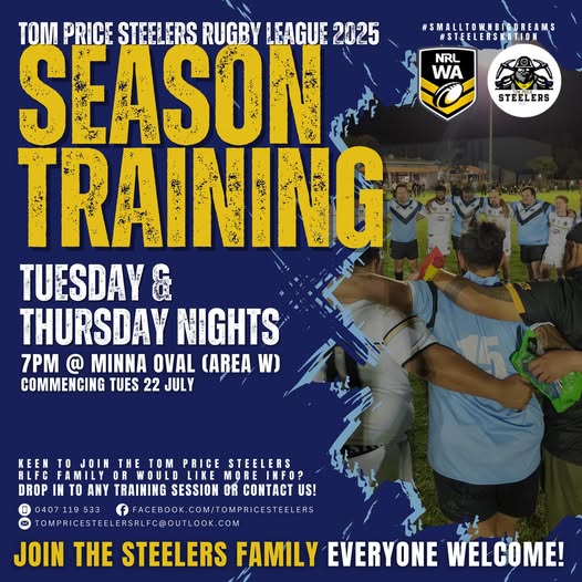 Tom Price Steelers RLFC 2025 Trainings