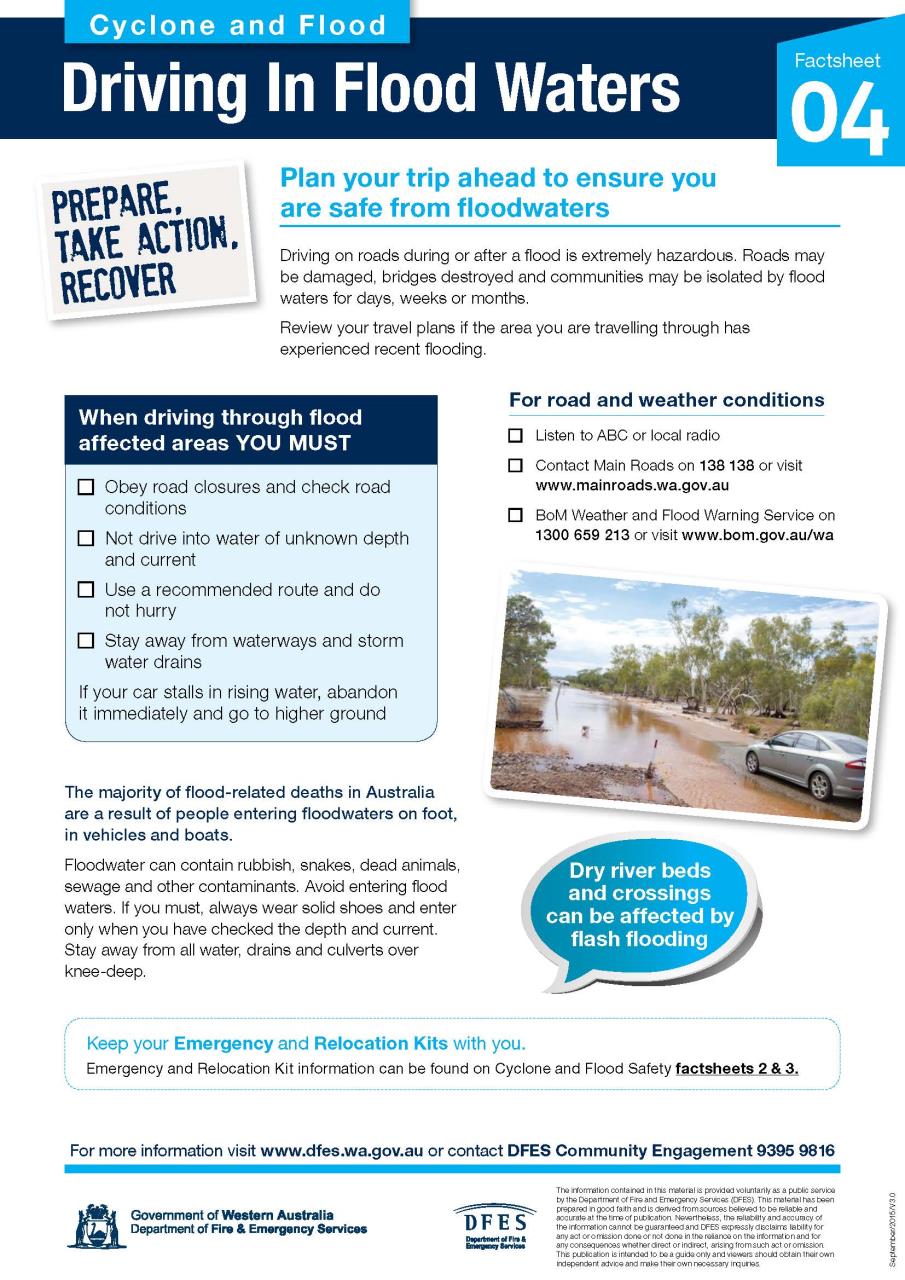 Driving in Flood Waters