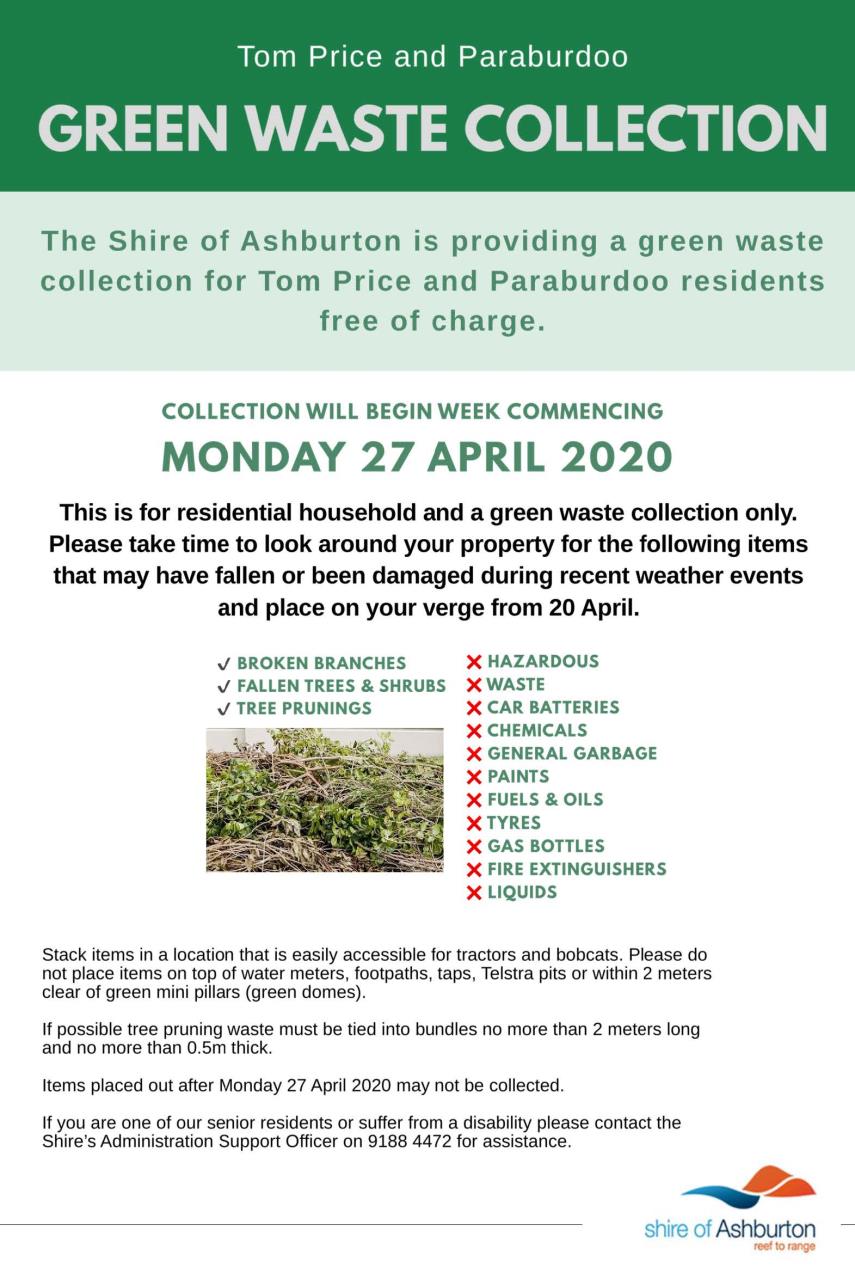 Green waste collection flyer