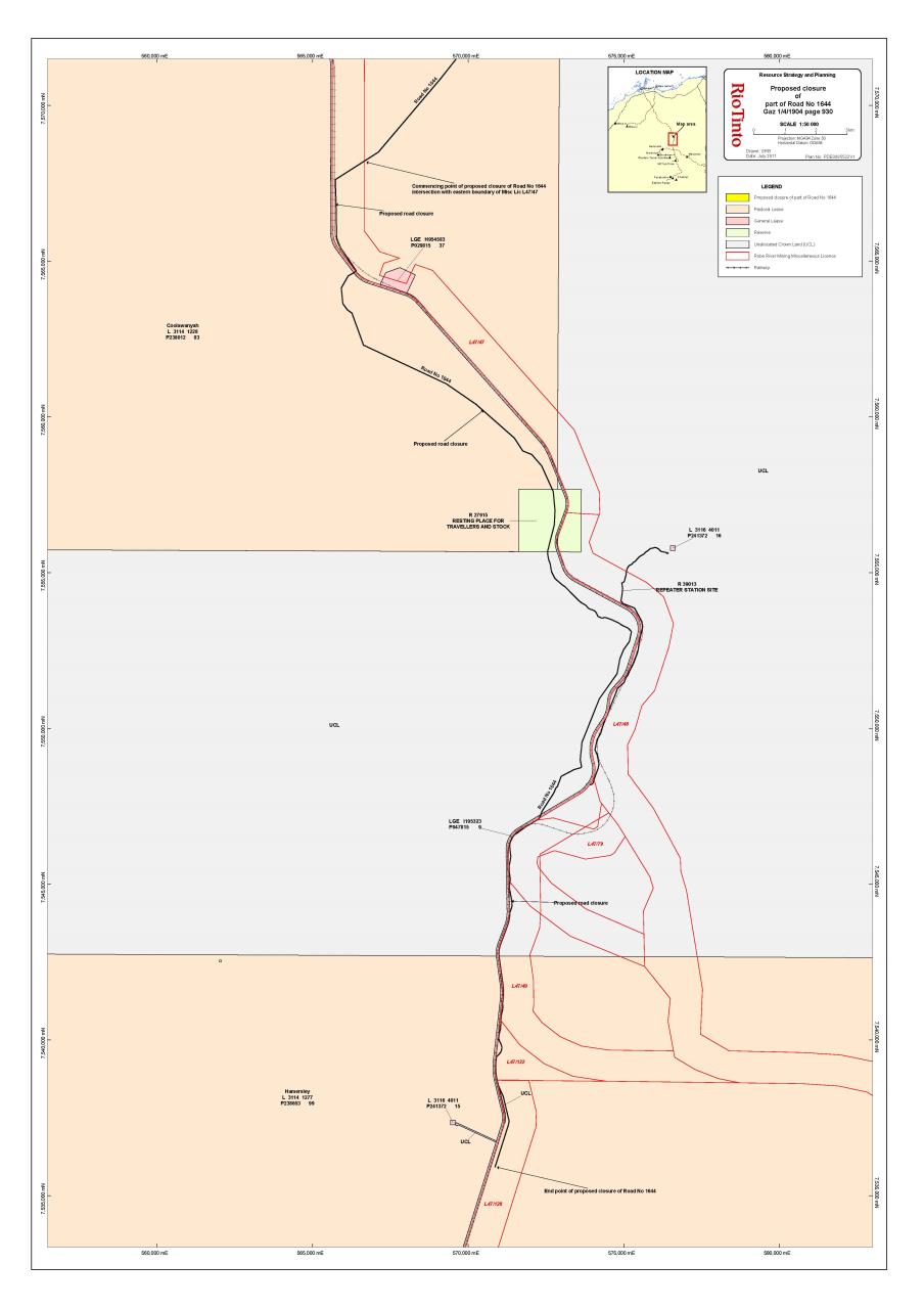 NOTICE OF PROPOSED ROAD CLOSURE