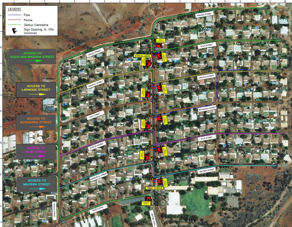 Notice of temporary road closure in Tom Price