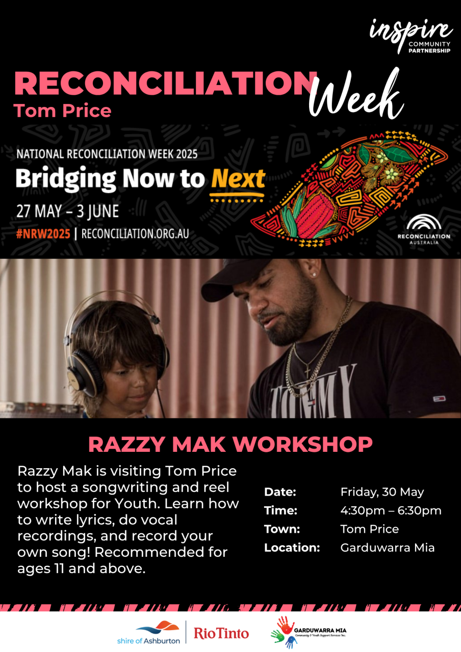 Tom Price Reconciliation Week - Razzy Mak Youth Workshop