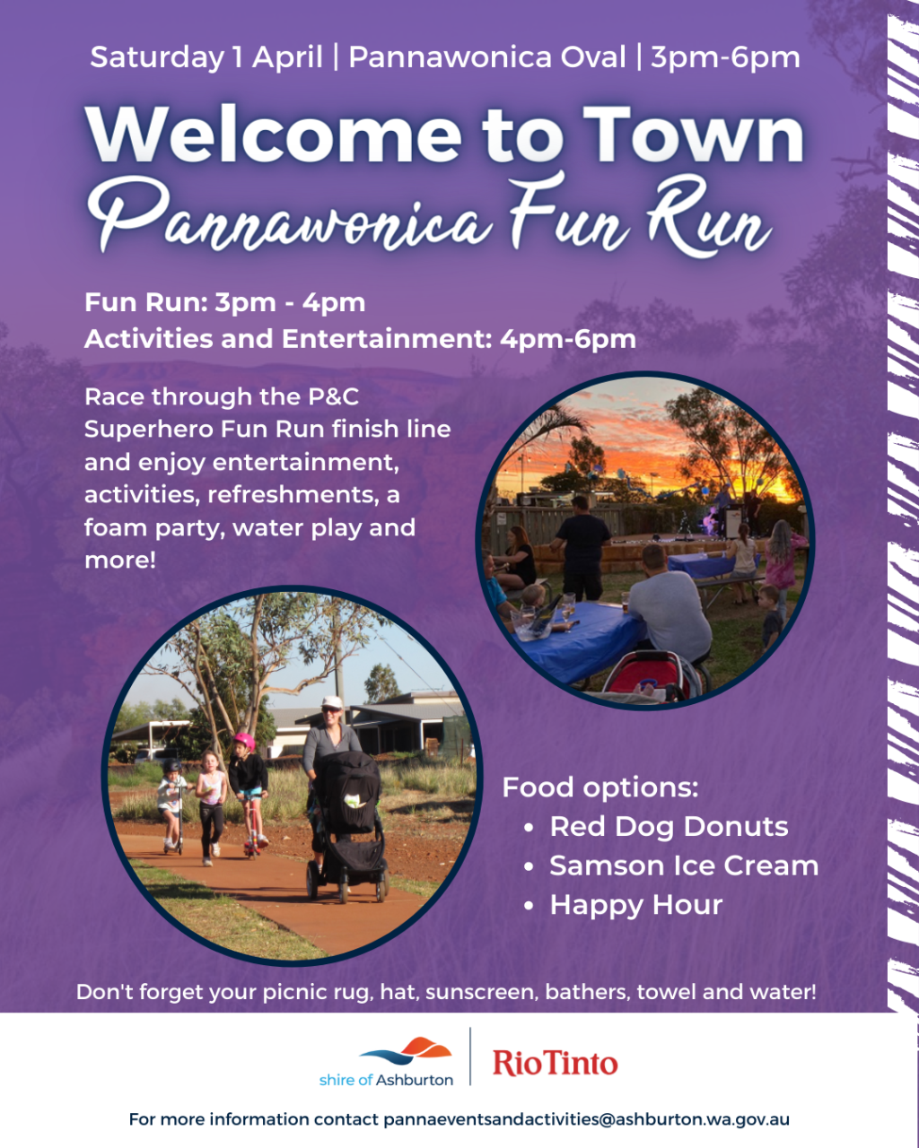 Welcome to Town Pannawonica Fun Run