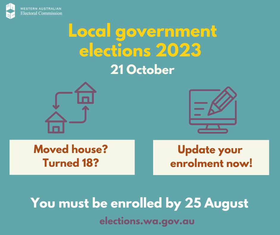 Local Government Election - voter details must be updated by Friday 25