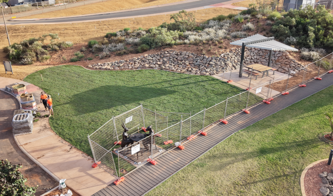 Onslow's newest residents have arrived as ANZAC Park works progress!