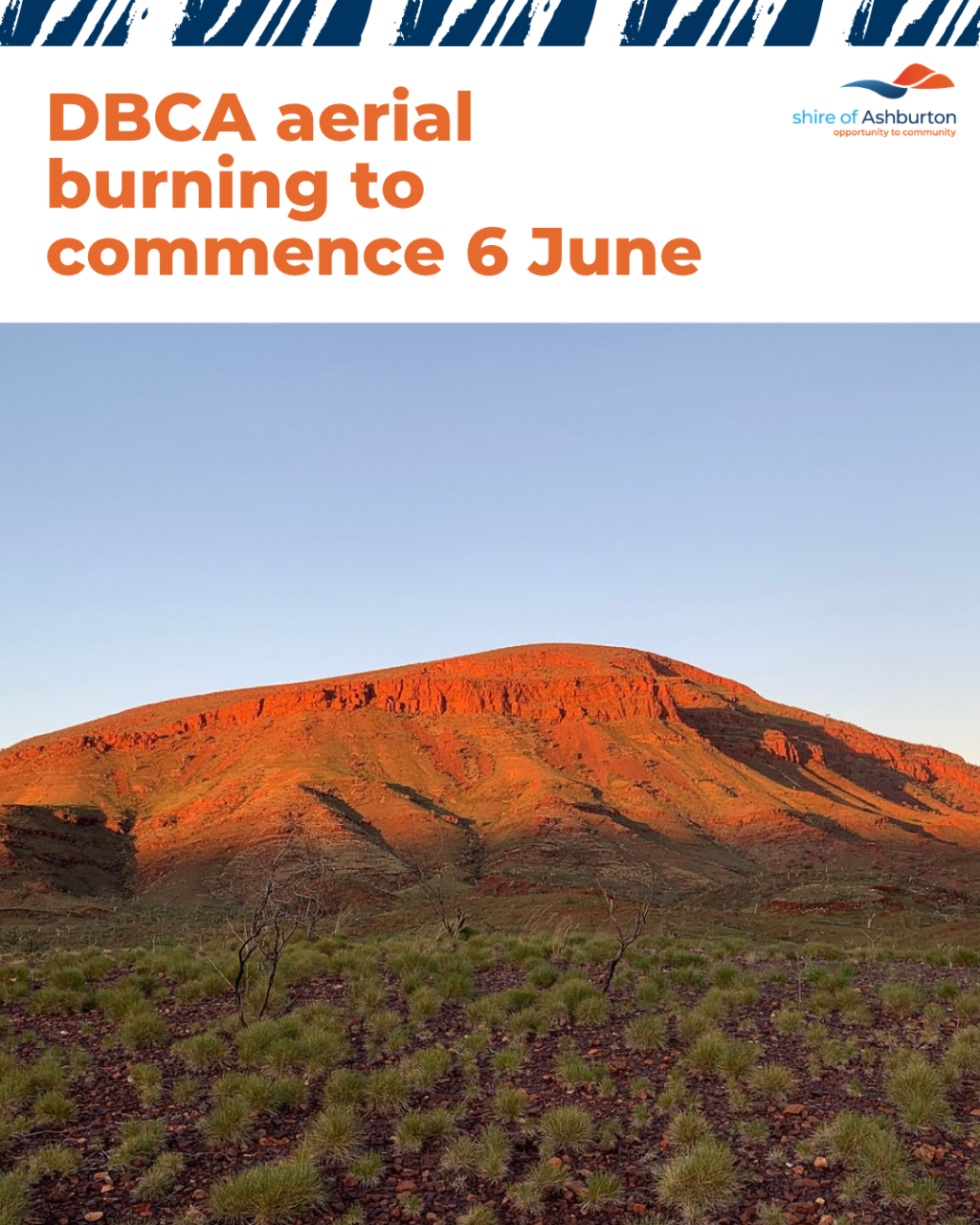 Aerial Burning to Commence in the Shire of Ashburton