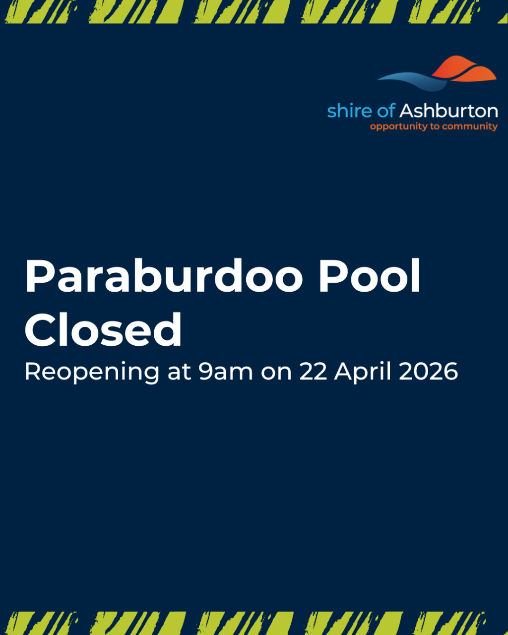 Paraburdoo Pool Closed