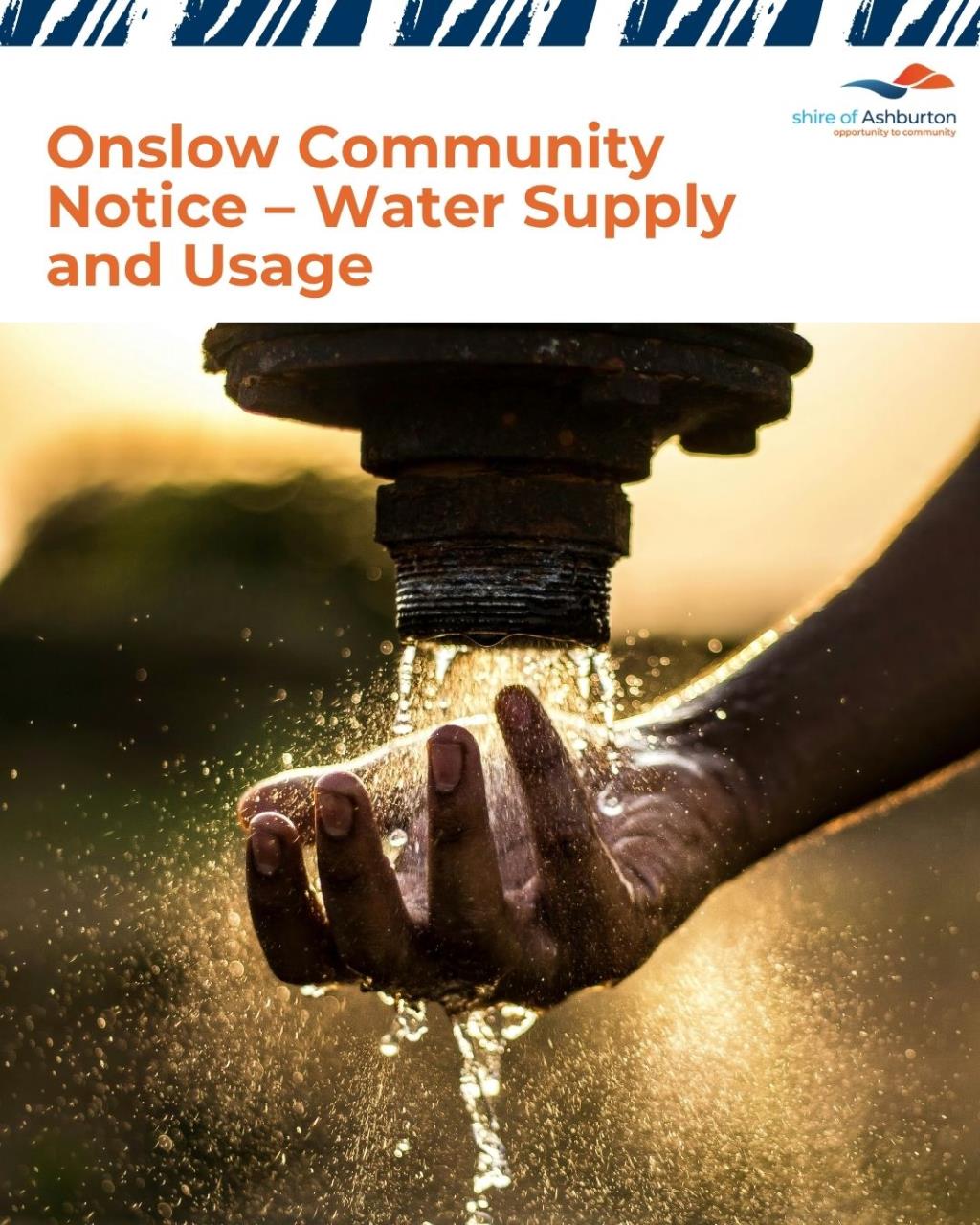 Onslow Water Supply and Water Usage Notice