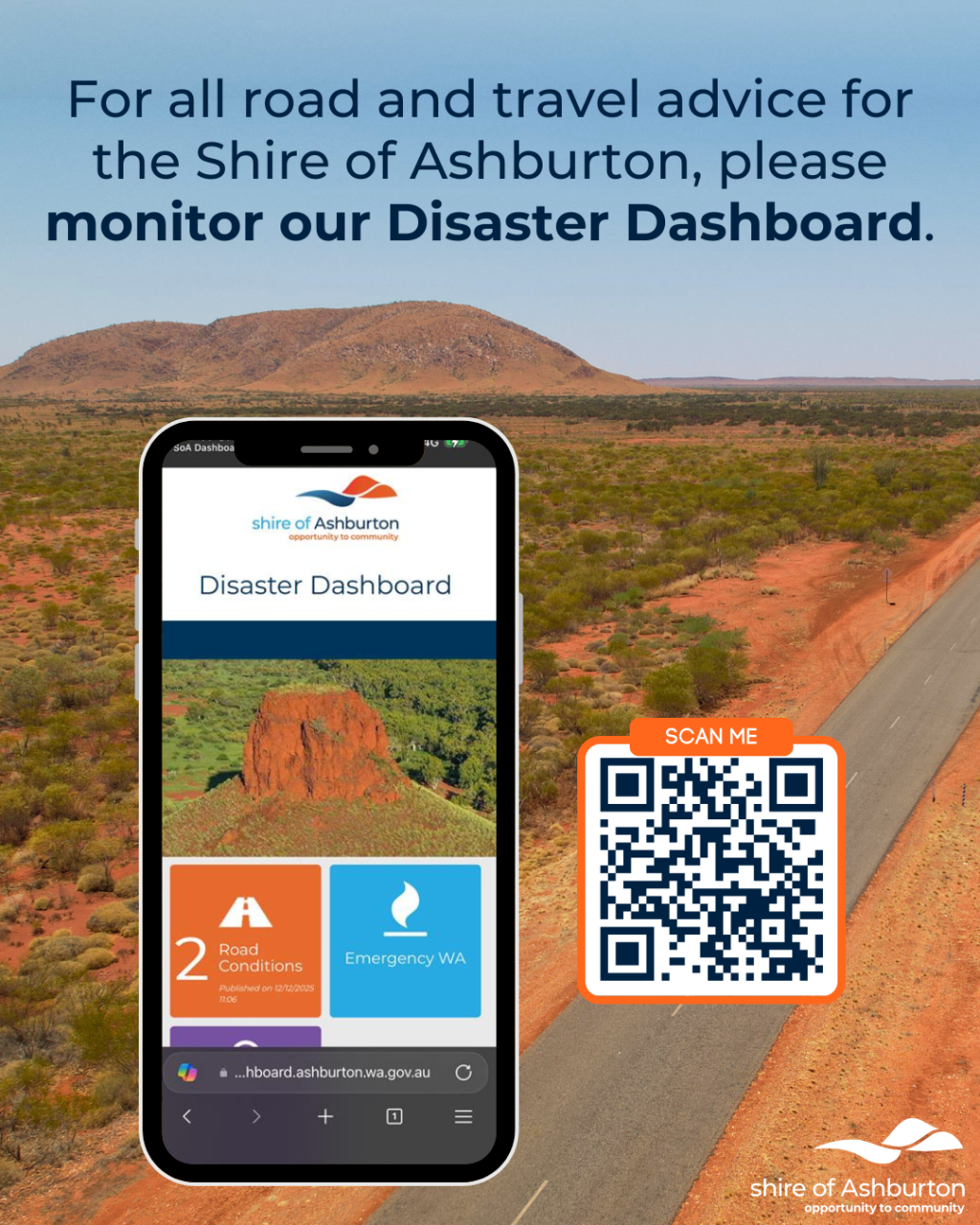 Monitor the Disaster Dashboard for weather and travel updates