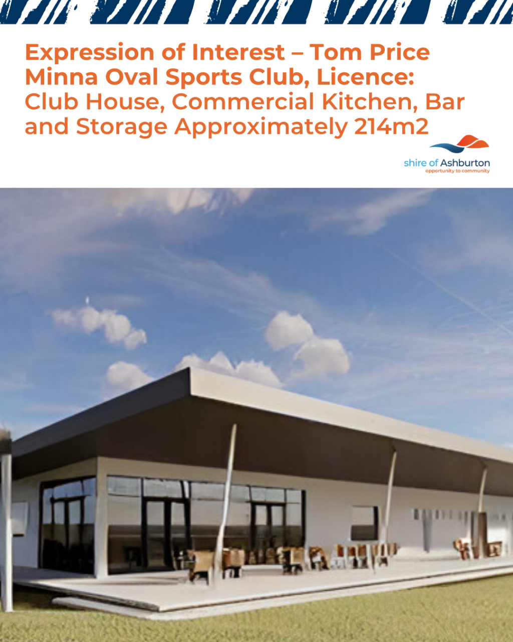 Expression of Interest – Tom Price Minna Oval Sports Club, Licence: Club