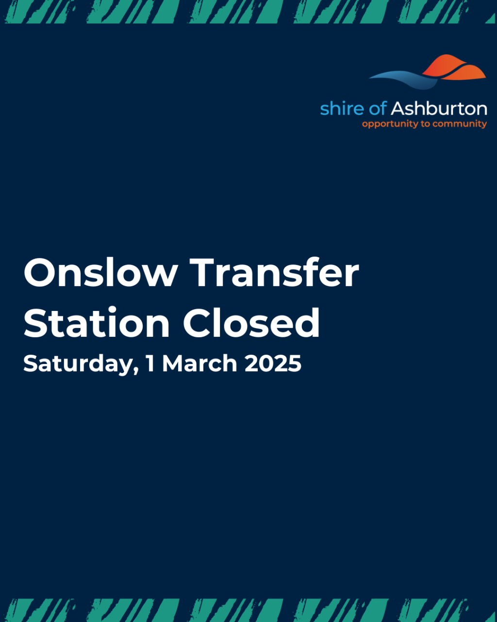 Onslow Transfer Station Closed