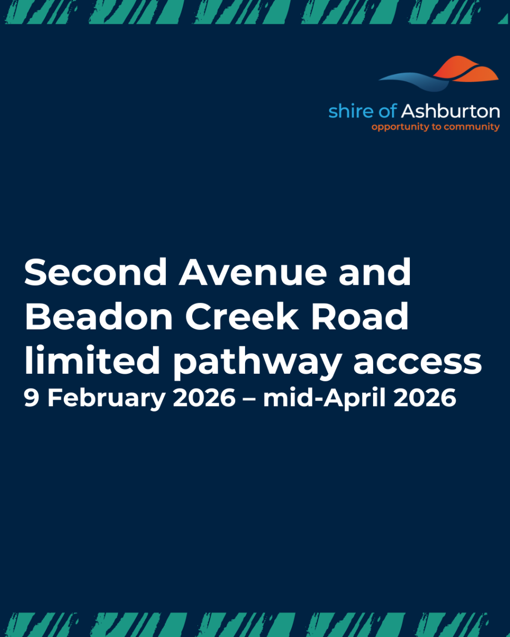 Second Avenue and Beadon Creek Road limited pathway access