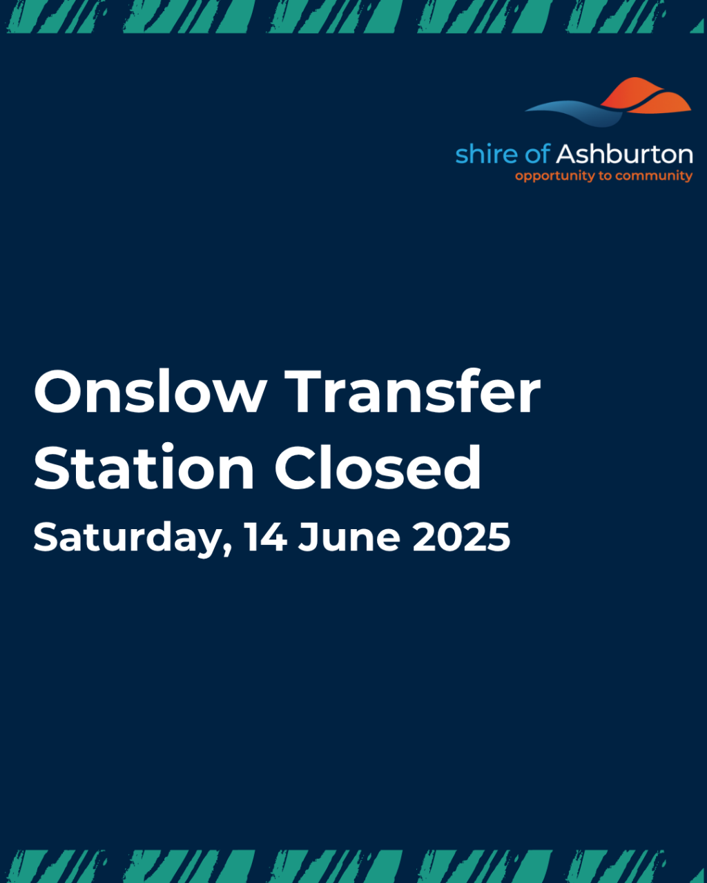 Onslow Transfer Station Closed