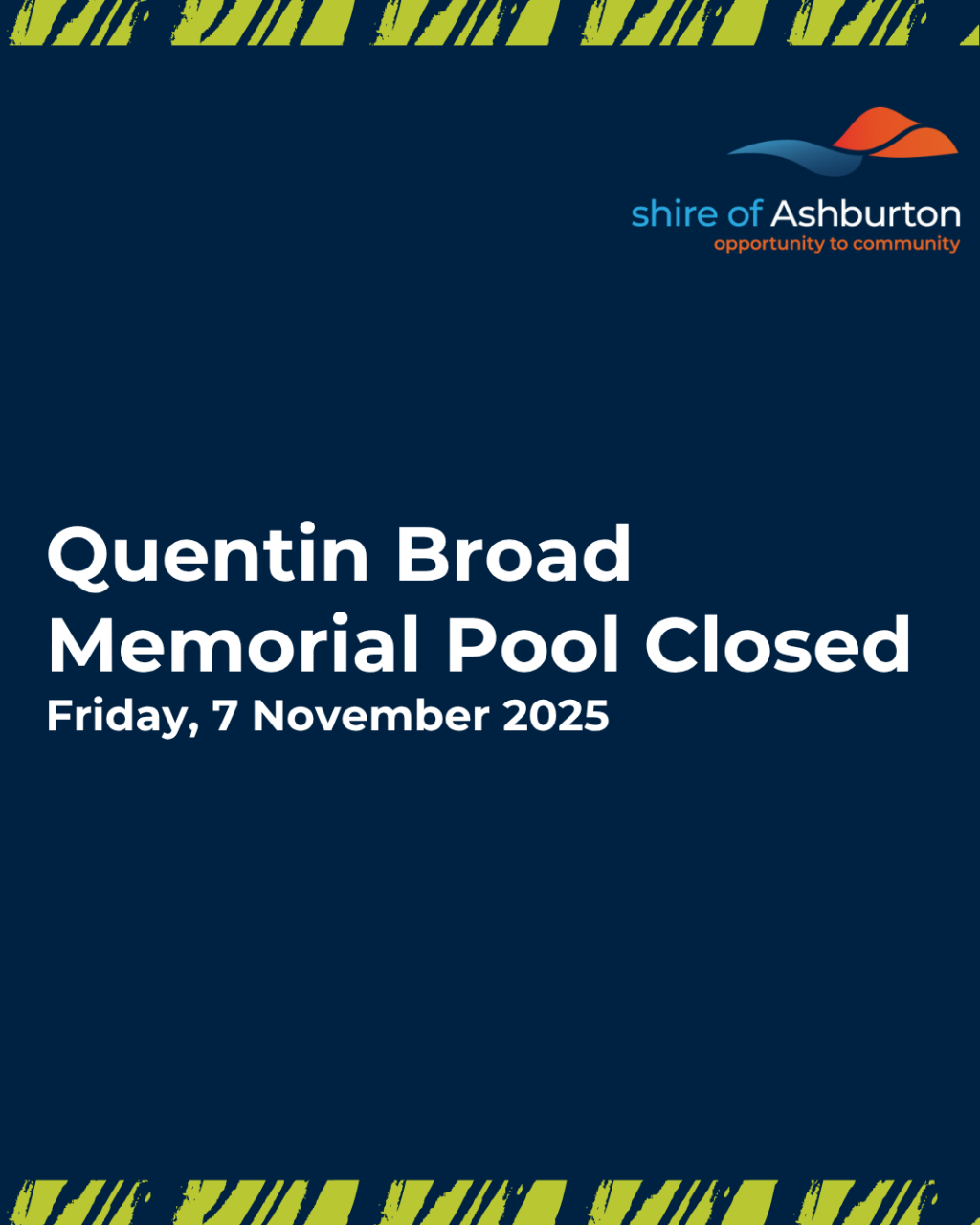 Quentin Broad Swimming Pool Closed