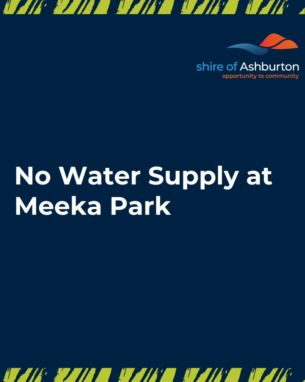 No Water Supply at Meeka Park