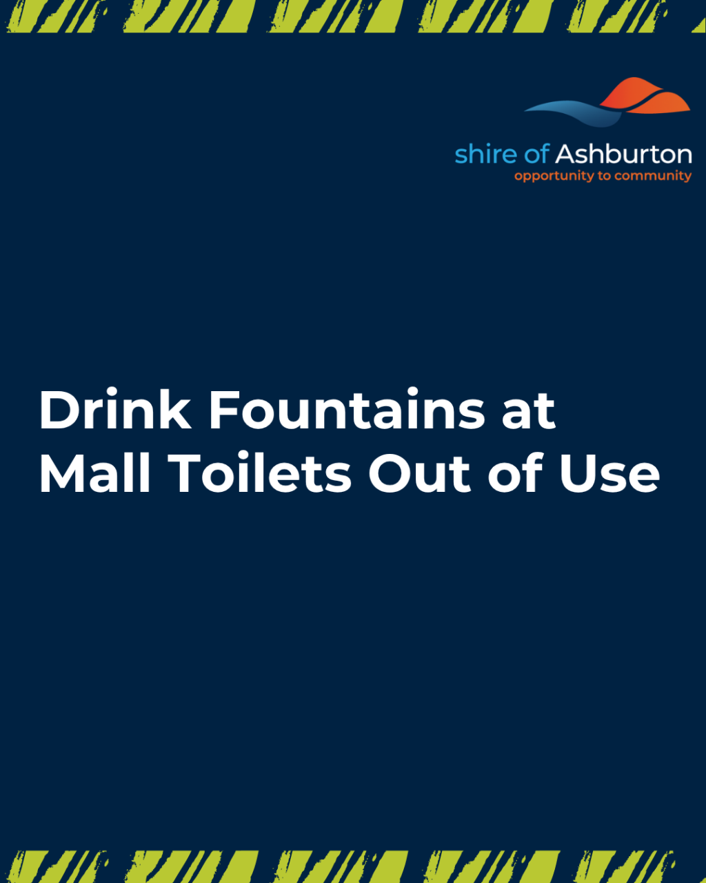Drink Fountains at Mall Toilets Out of Use