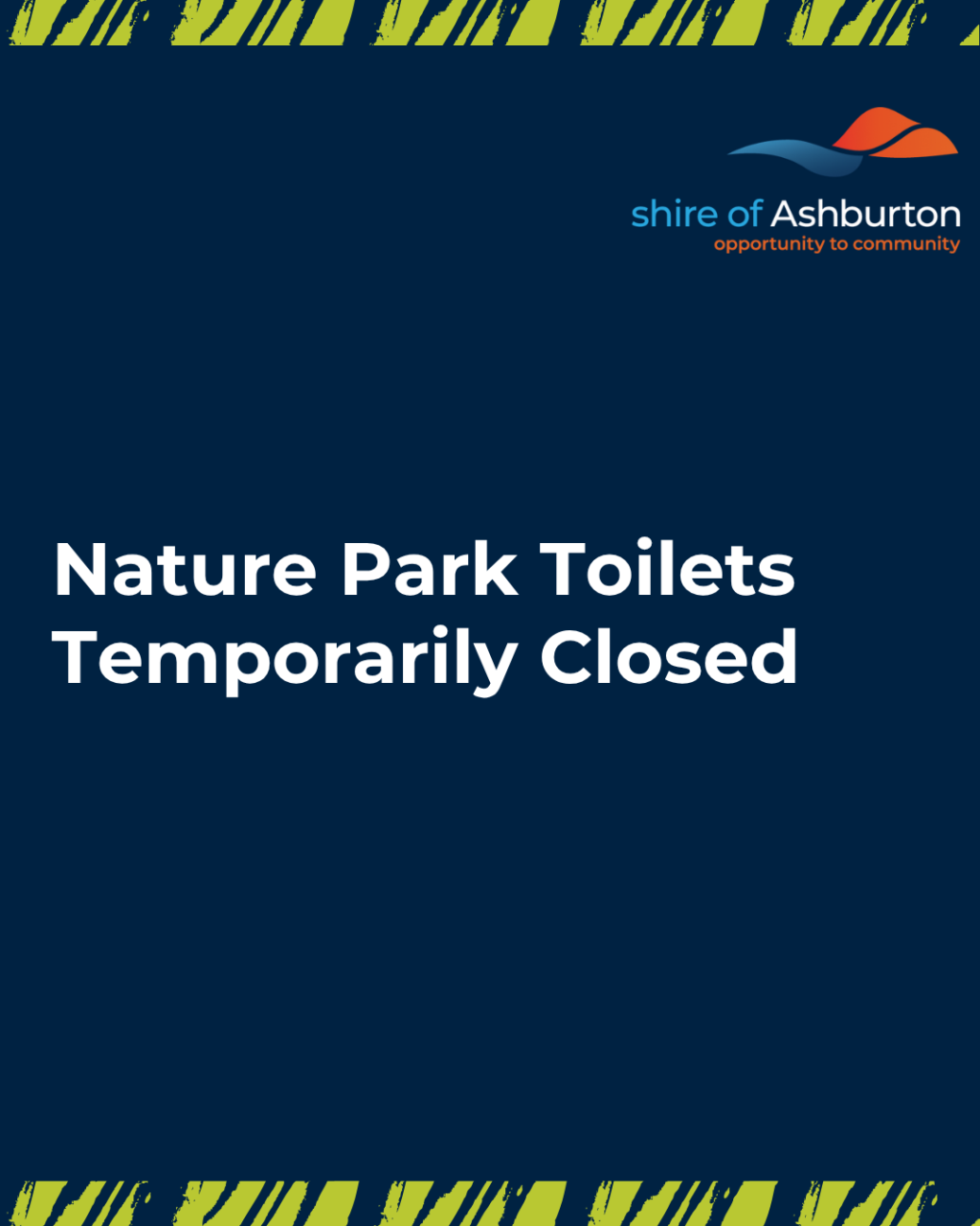 Nature Park Toilets Temporarily Closed