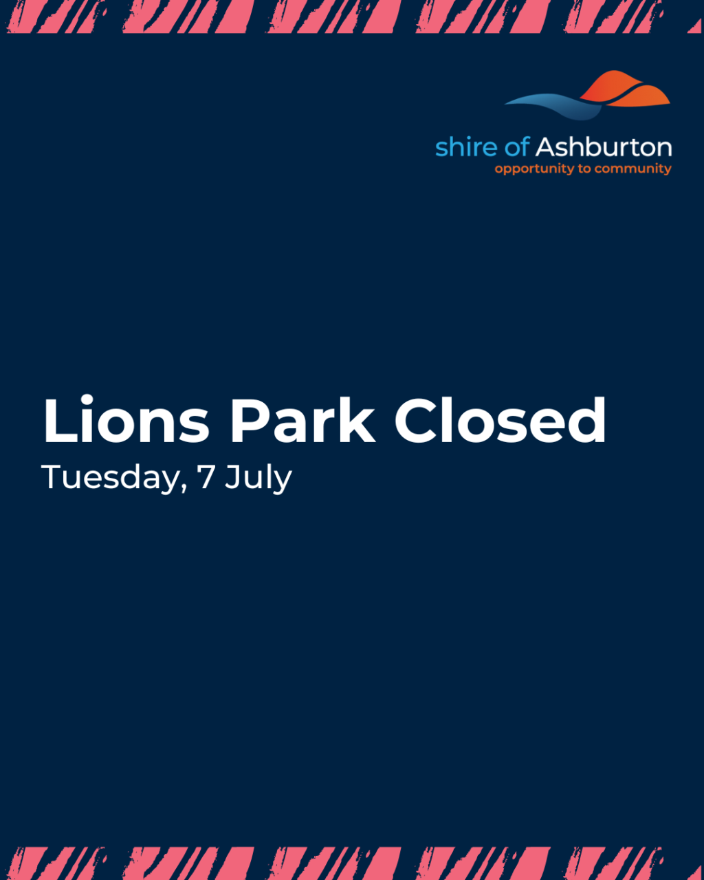 Lions Park Closed